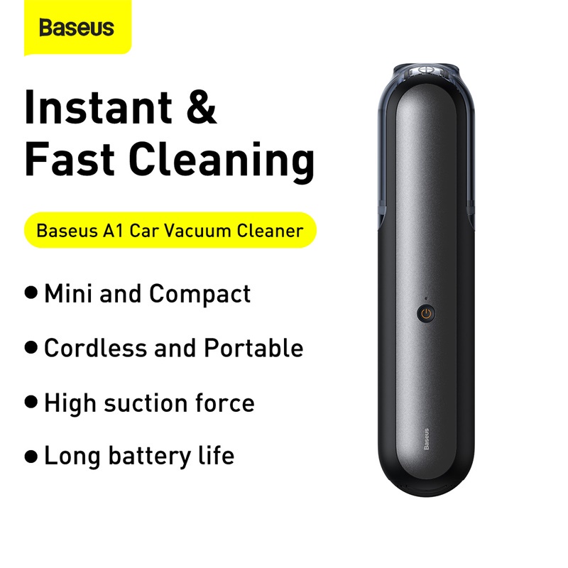 BASEUS A1 Vacuum Vakum Mini Cleaner Portable Penyedot Penghisap Debu Kursi Sofa Mobil