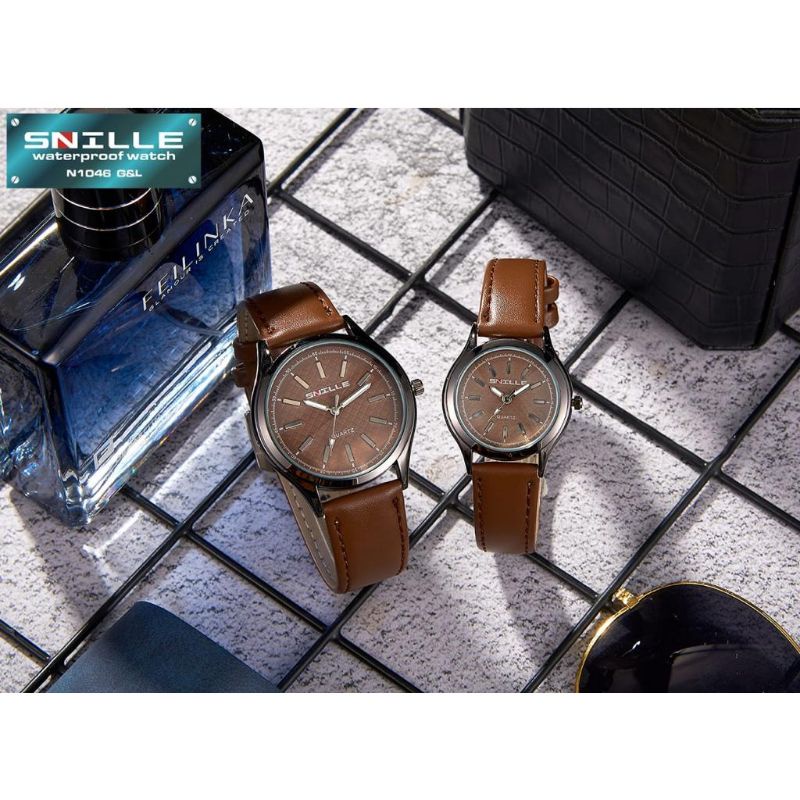 JAM TANGAN ORIGINAL COUPLE SNILLE ANTI AIR WATER RESIST BEST SELLER ORIGINAL TALI KULIT