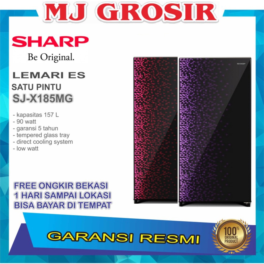 KULKAS SHARP SJX 185 MG LEMARI ES 1 PINTU SJX185MG SJX 185MG SHINE
