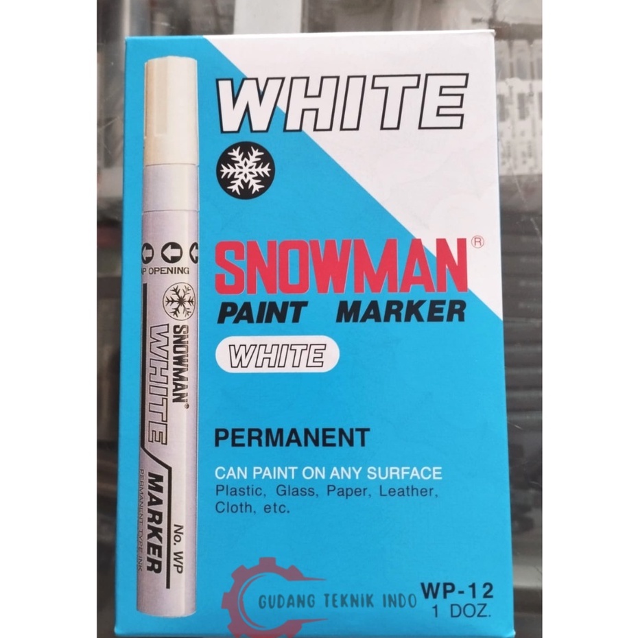 

Spidol Putih Permanent Snowman / Paint Marker Permanent White Snowman