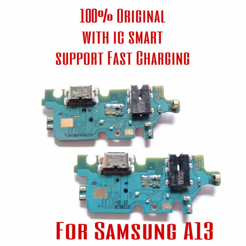 Konektor Charger Papan Cas Samsung A13 A135 Original 100℅ Ic Smart Fast Charging Pcb Board Usb Con C