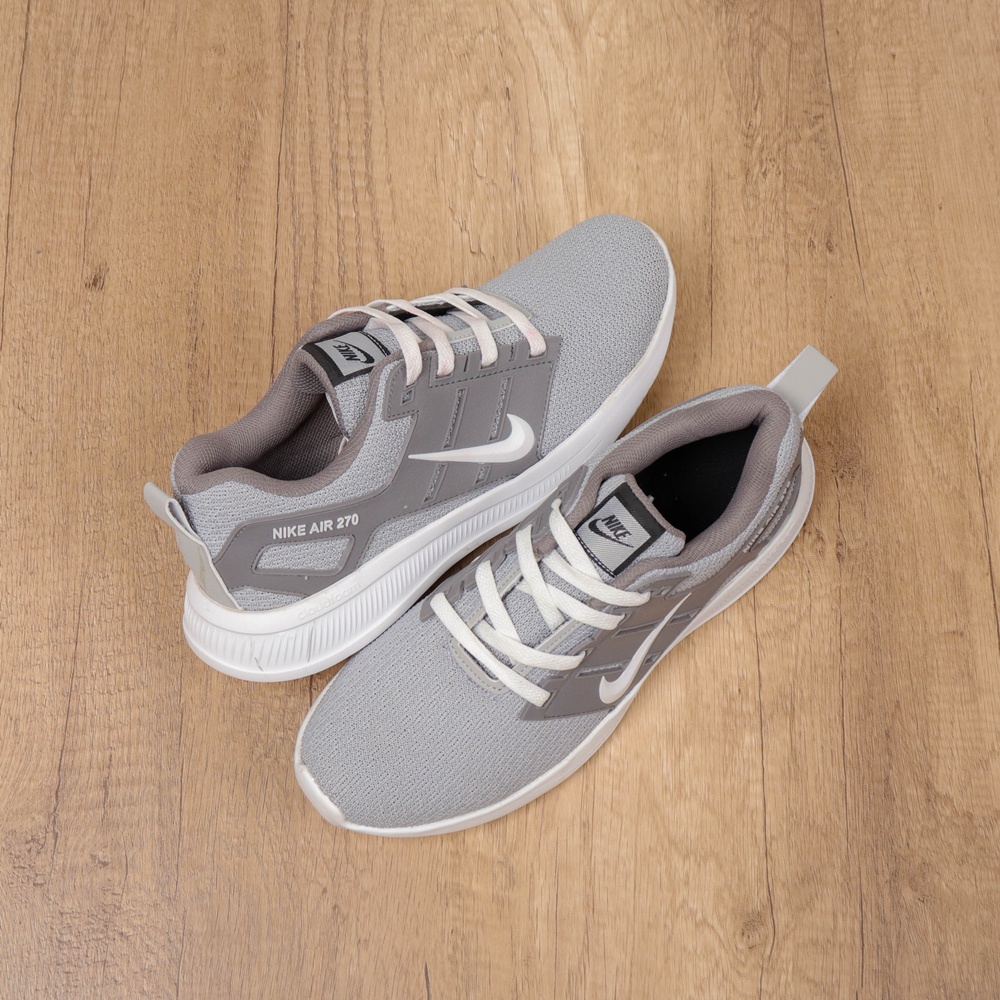 Sepatu Sneakers Sneaker Nike Zoom Running Pria Sepatu Sport Olahraga Pria Jalan Joging Abu
