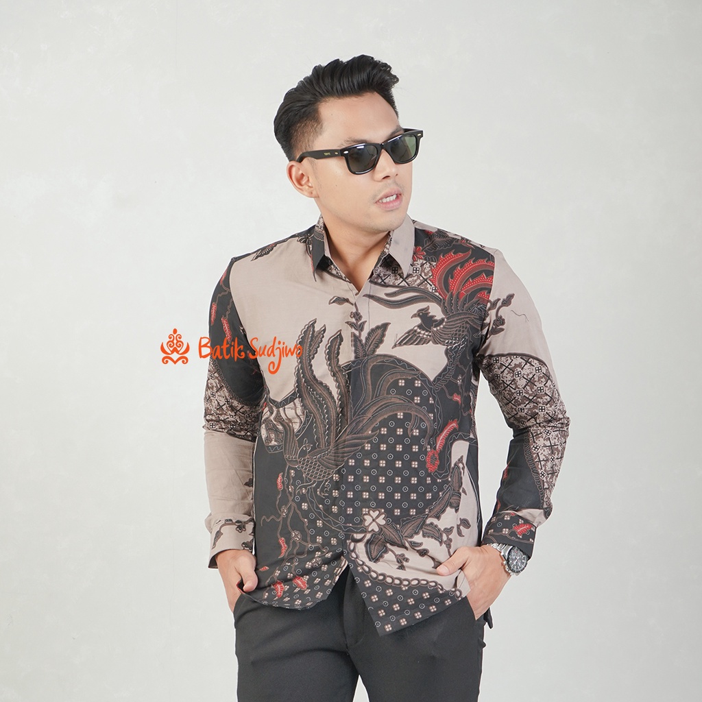 Baju Batik Cowok Lengan Panjang Premium 1115