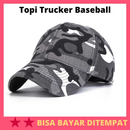 Topi Trucker Baseball Camouflage Army Summer Hat / Topi Baseball Basebal Cap Tentara TNI Tactical Ta