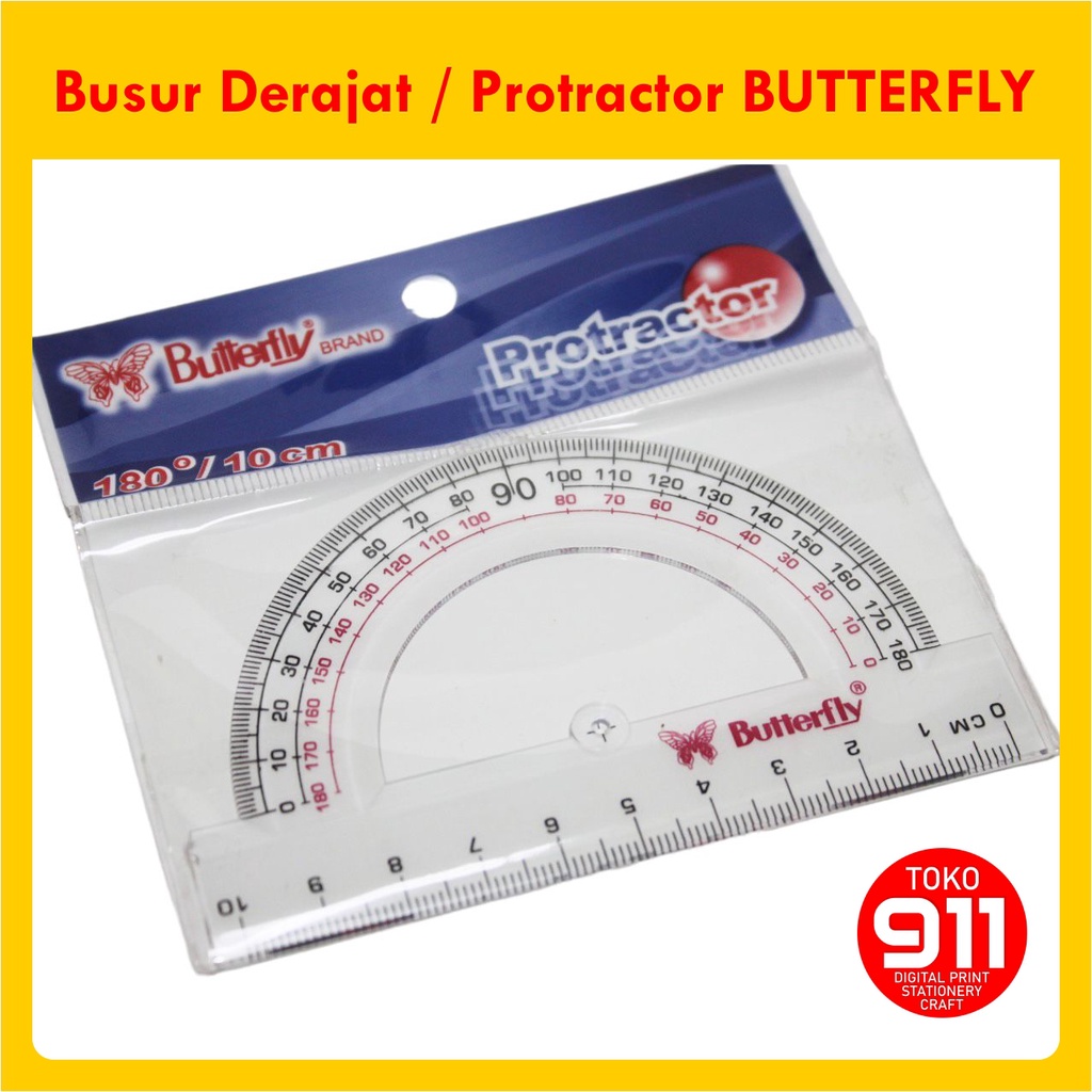 

BUSUR DERAJAT / PROTRACTOR BUTTERFLY 180 DERAJAT