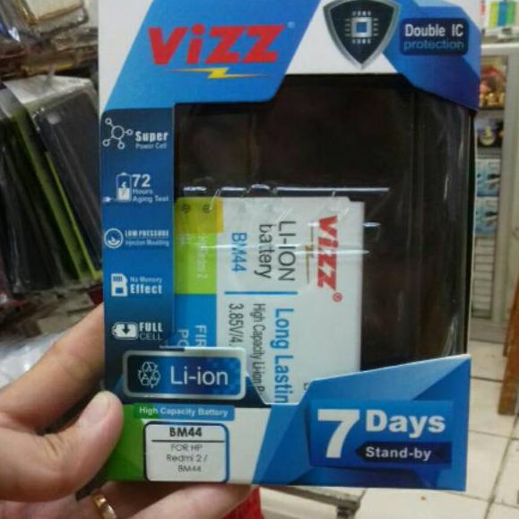 Promo Menarik--Baterai VIZZ Xiaomi Redmi 2S / BM44 / Baterai Double Power Xiaomi Redmi 2S