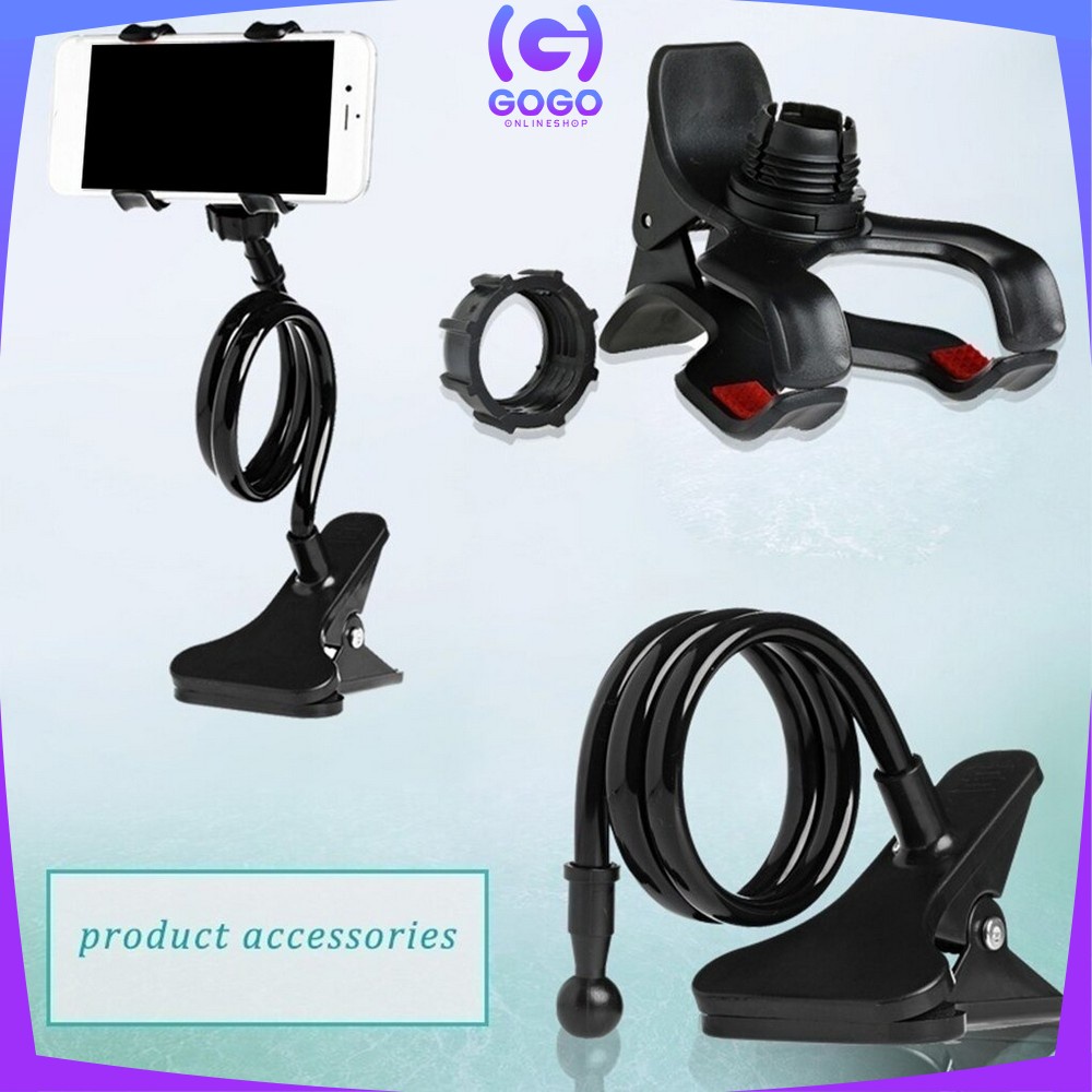 GOGO-C372 Lazypod Hp Holder Plastik Penyangga Hp / Lazypod Jepit 2 Clips / Lazy Pod Phone Holder Handphone