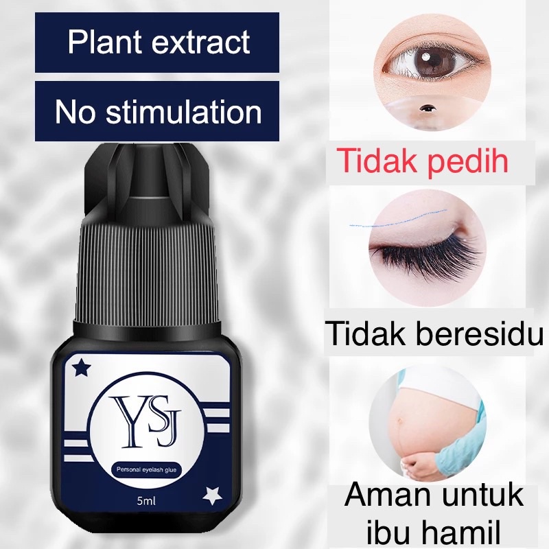 YSJ Nagaraku Lem Bulu Mata Anti Air Tahan Lama Tidak Perih / Eyelash Extention Glue 5 ml  lem tidak pedih glue Eyelash extension glue tidak pedih lem eyelash extension no odor