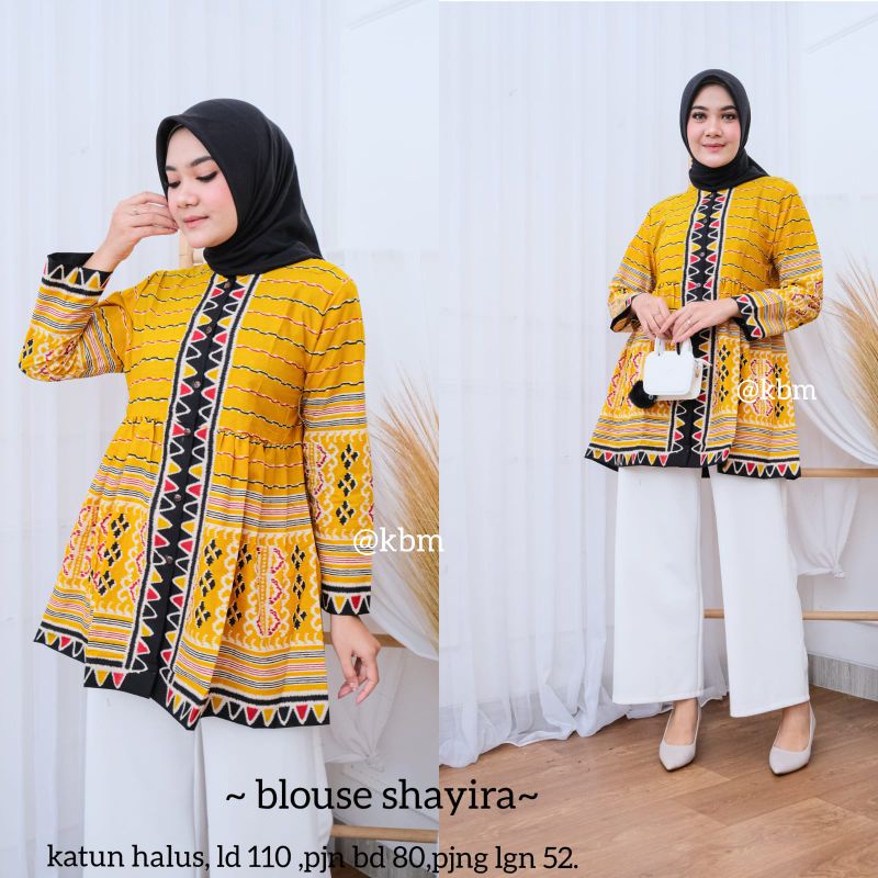 bloise kasmaran shayira batik solo atasan kerja blus batik