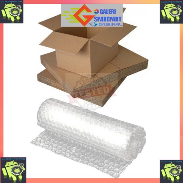 Kardus Kecil Packing Tambahan dan Bubble Wrap atau Amplop Bubble