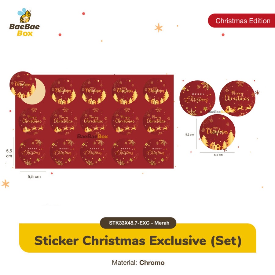 

PACK Sticker Natal Ekslusif / Stiker Label Natal Toples Kue Kering - SHP