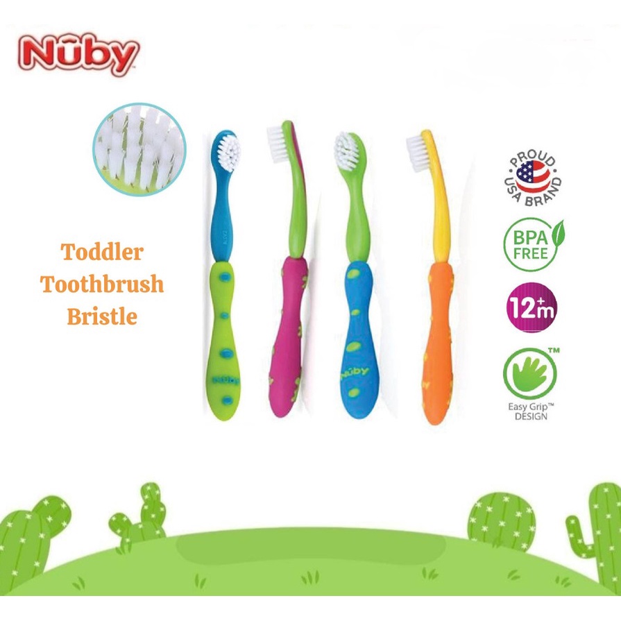 Nuby Toddler Toothbrush With Bristles / Sikat Gigi Anak