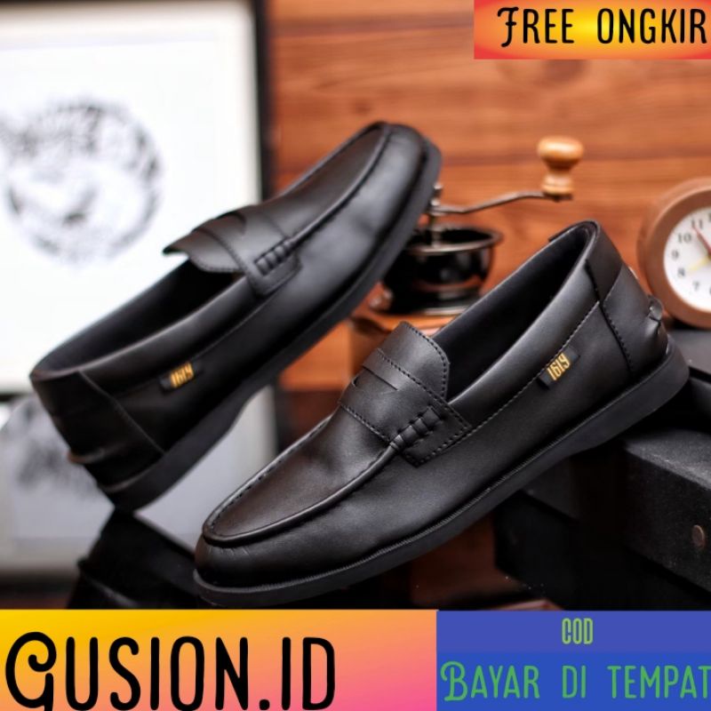 Sepatu Formal Pantofel Pria Kulit Asli Premium Louis Votion Hitam ukuran 39 - 43 SepatuFormal Pantof
