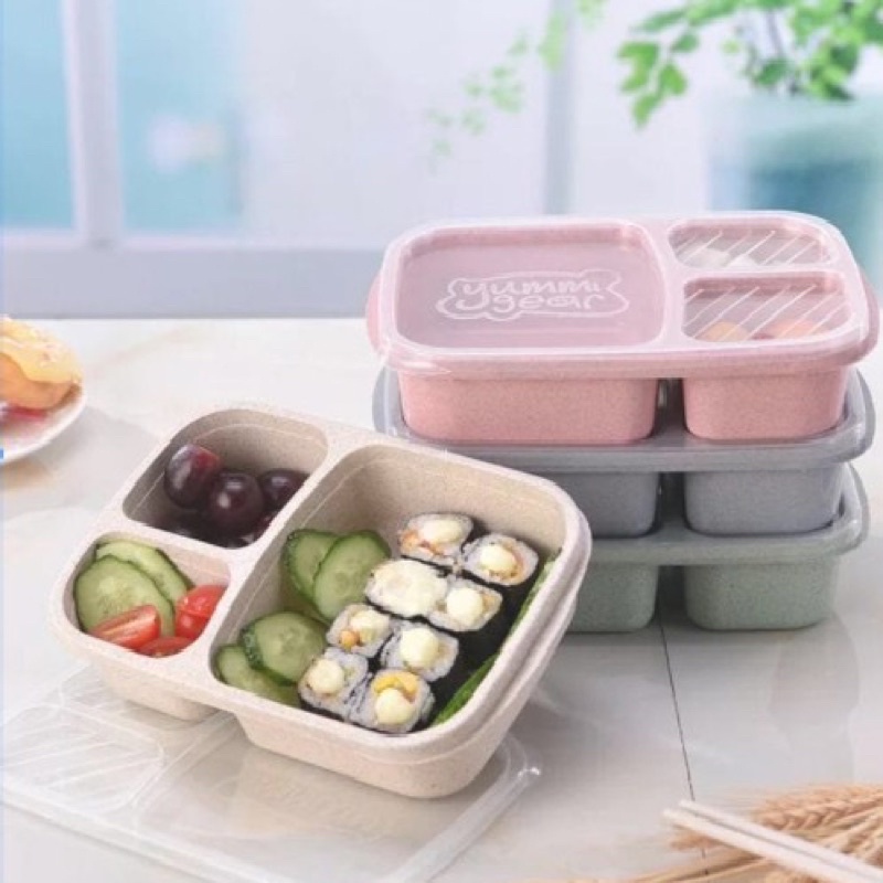 Tempat Makan Kotak Bekal Microwavable Lunch Box Kotak Makan Anak