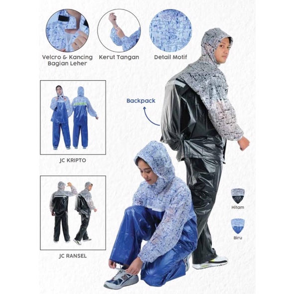 Jas Hujan Jaket Celana Ransel Ibex - Mantel Jaket Celana Ibex ada tempat Tas - Mantel Jas Hujan Read