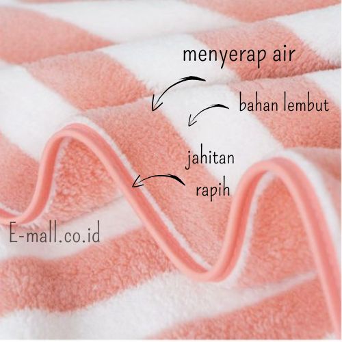 Handuk Mandi Salur Dewasa ukuran 70x140cm bahan microfiber Serap Air/ Handuk salur/handuk dewasa TERMURAH