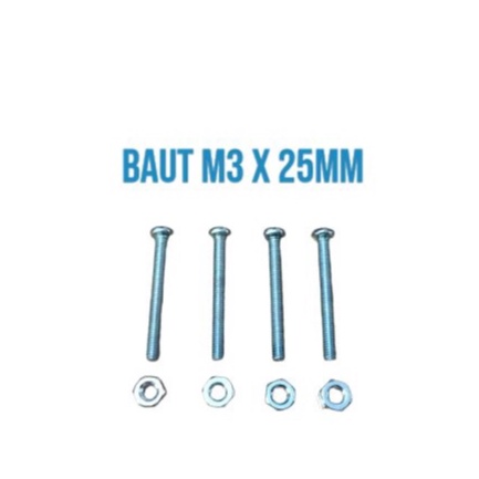 BAUT M3 X 25MM JP 20PCS