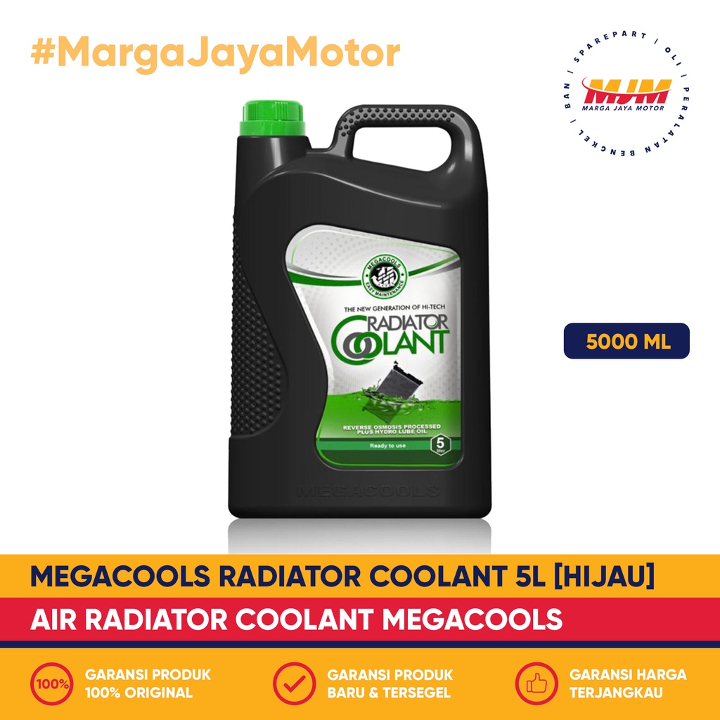 Megacools Radiator Coolant 5L Air Radiator Hijau