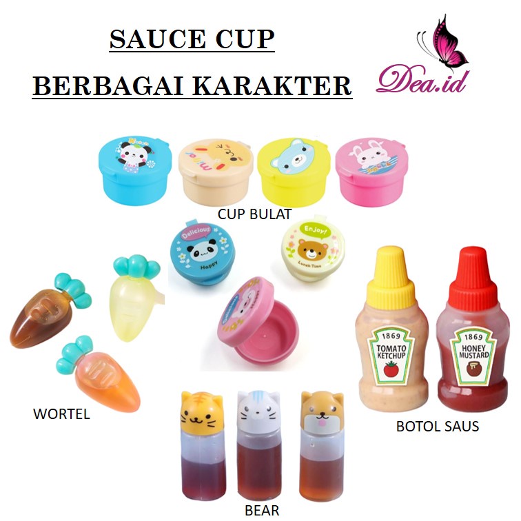 [DEASHOP] BOTOL SAUS BENTO MINI / WADAH BEKAL SAUS KECAP SALAD DRESSING BENTO MINI PORTABEL / MINI SAUCE CUP / SAUCE CONTAINER BENTO