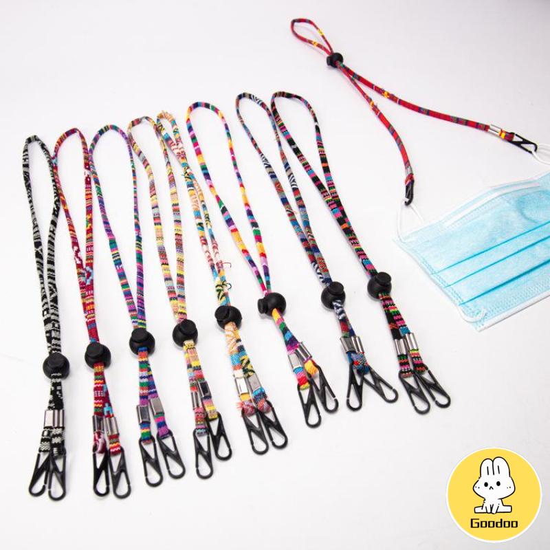 masker lanyard braket masker yang dapat disesuaikan dua kait tanpa lanyard pola telinga S -Doo