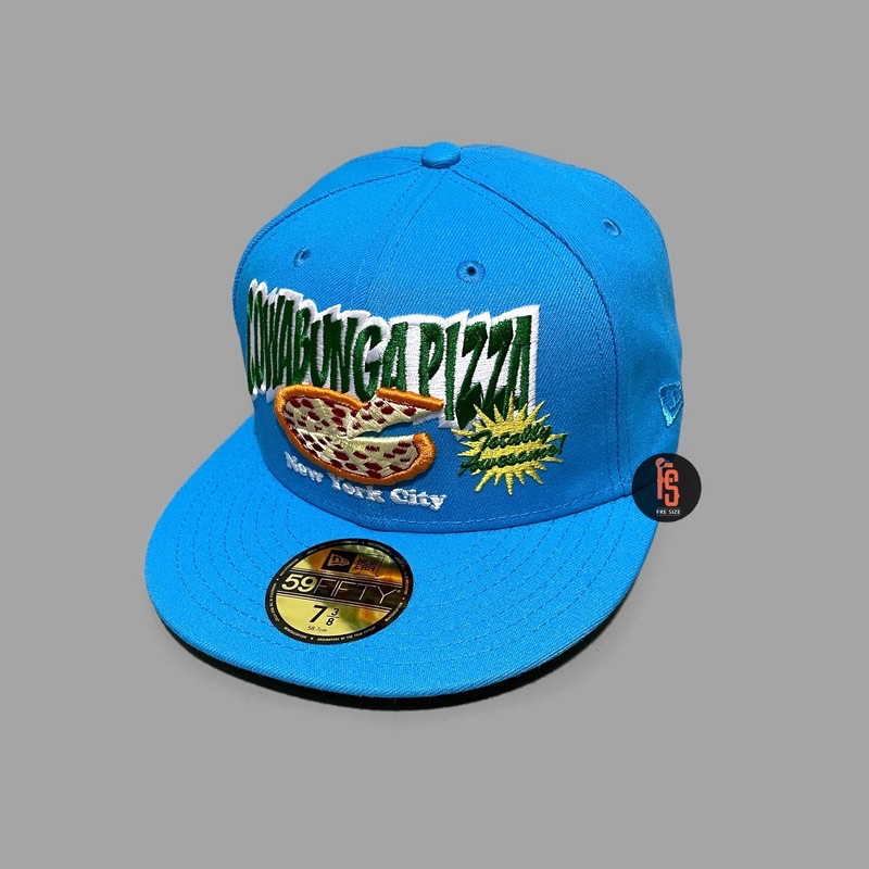 TOPI NEW ERA ORIGINAL 5950 PIZZA TMNT SKYBLUE UV GREEN