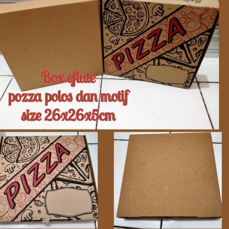 

Super Pembelian 10pcs Box eflute pizza 26x26x4,5cm dus packing kotak kardus