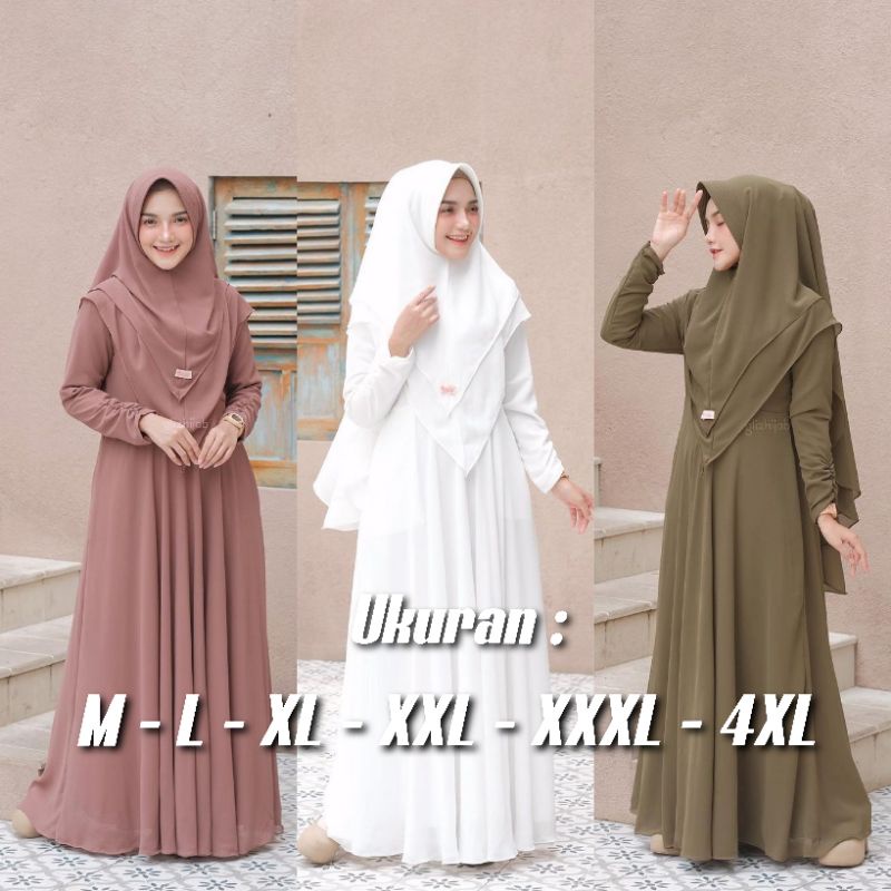 GAMIS SYARI JUMBO JILBAB 2 LAYER UKURAN M L XL XXL  XXXL 4XL GAMIS SET MURAH GAMIS BUSUI POLOS DRESS KEKINIAN GAMIS TERBARU BERKUALITAS TERLARIS MAXY DRESS TERMURAH PREMIUM GAMIS SERAGAMAN PESTA FASHION MUSLIM GAMIS REMAJA SET HIJAB SYAR'I HAJI UMROH