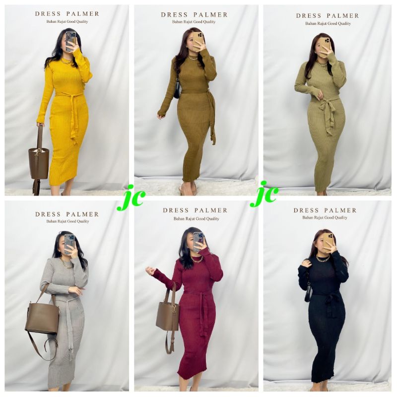 JCBC - Dress Palmer Rajut / Dress Rajut Wanita Korean Style Kekinian