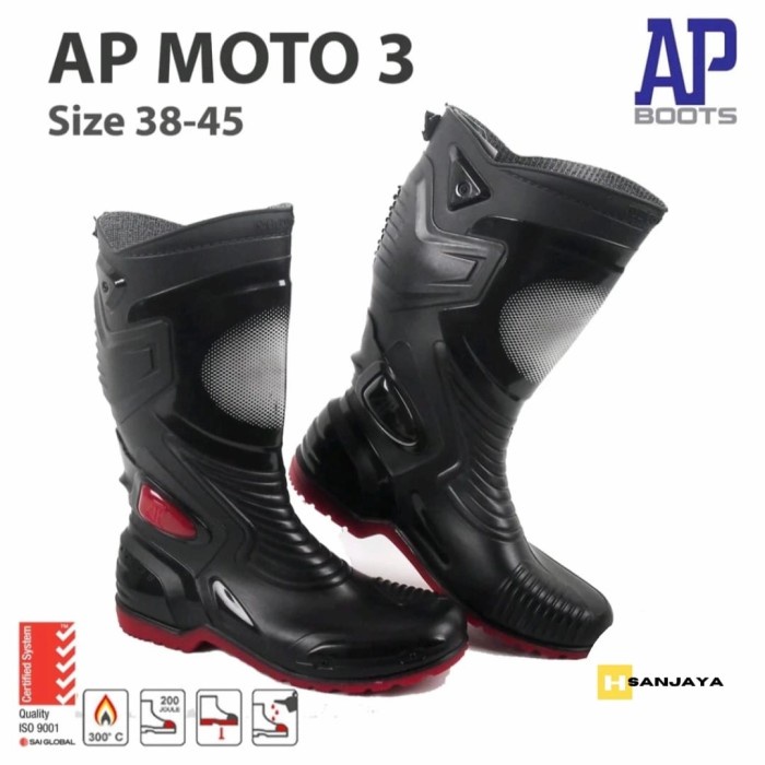 Biker Sepatu Boots Ap Moto3 / Sepatu Boots Murah Meriah Ap Moto3