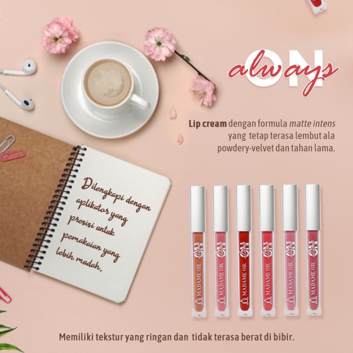 Madame Gie Always On Lip Cream - MakeUp Lip Cream - 05 Madeira