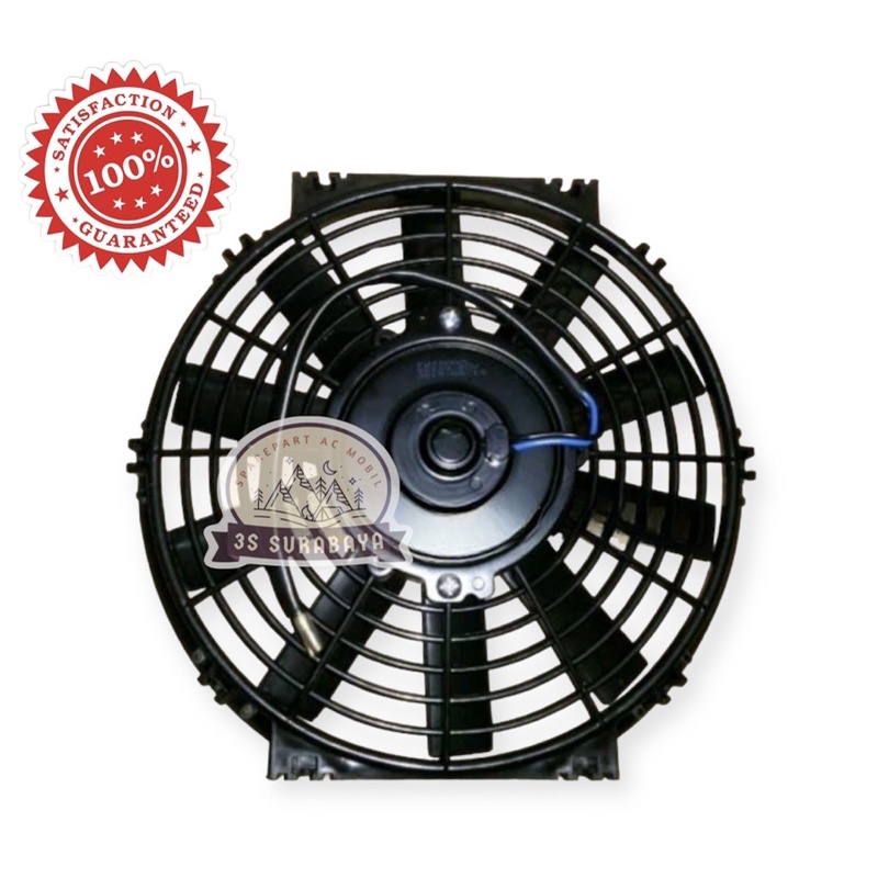 Motor Extra Fan Radiator 10 inch Ac mobil Universal 24 Volt Hisap / Tiup