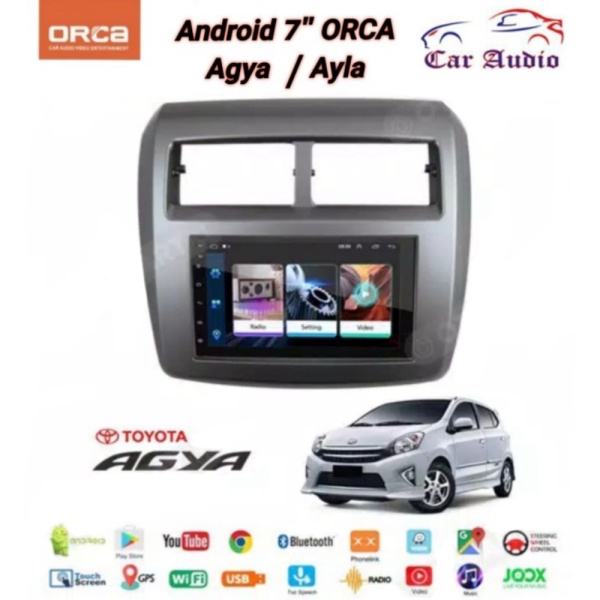 Dijual limited stock Tape Mobil Agya Head Unit ANDROID 7 ORCA ADR 7688 Khus Limited