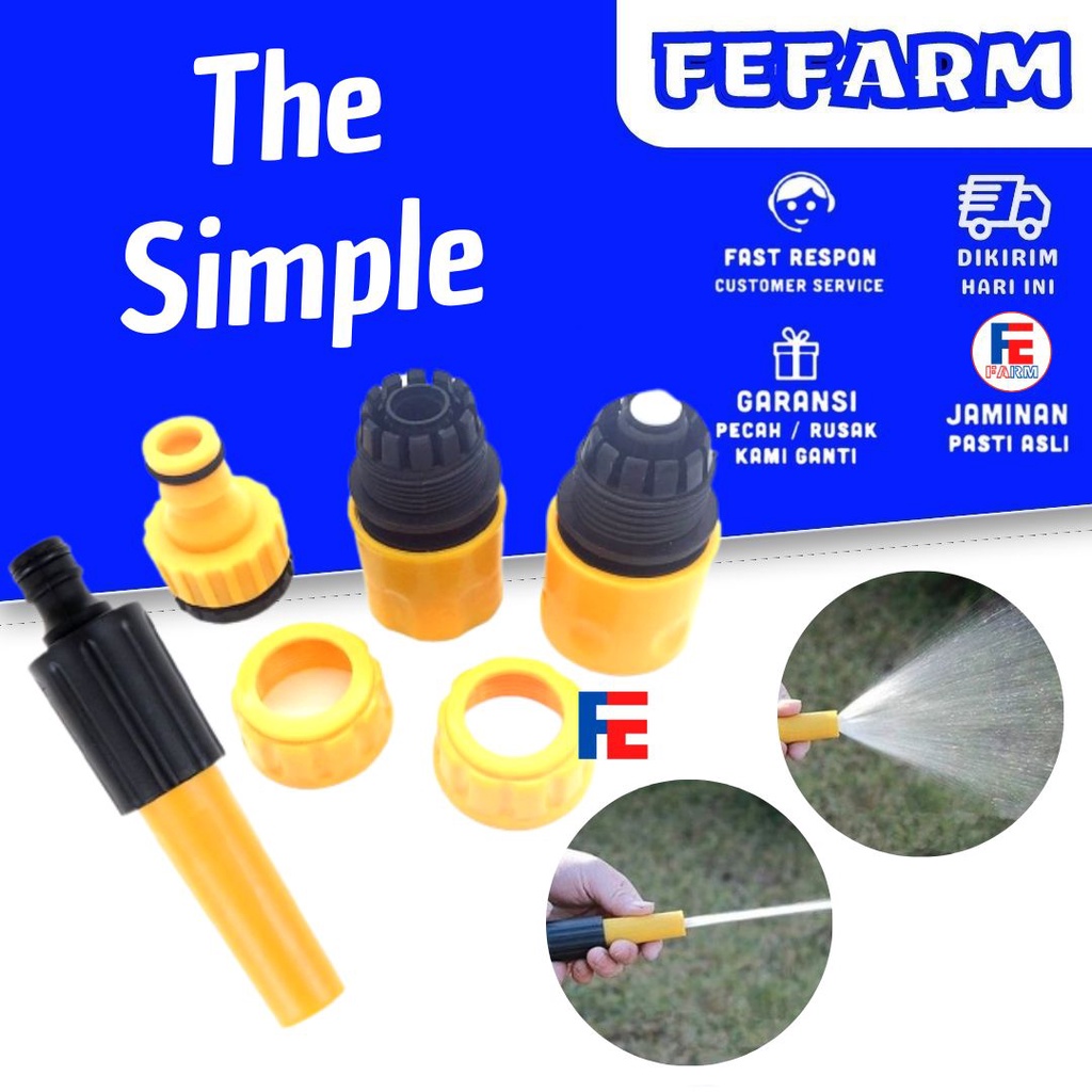 SET Adapter Kran Connector Magic Hose Konektor Sambungan Selang 5/8 Inc 16mm