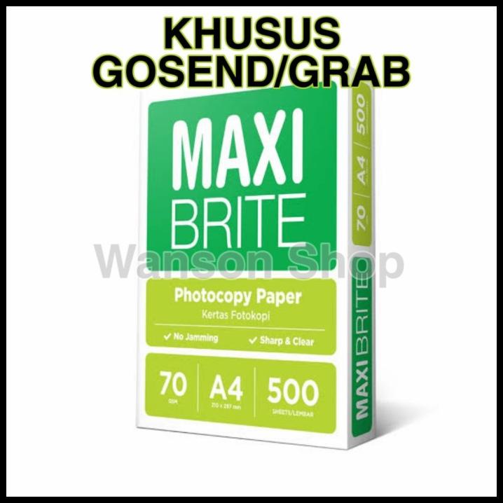 

Kertas Hvs Maxi Brite A4 70 Gr Gojek / Grab Only