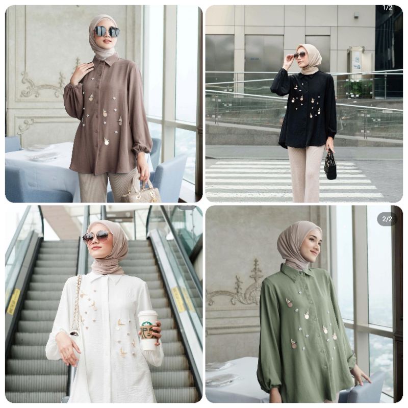 NEW. VanillaHijab Vivy White Blouse