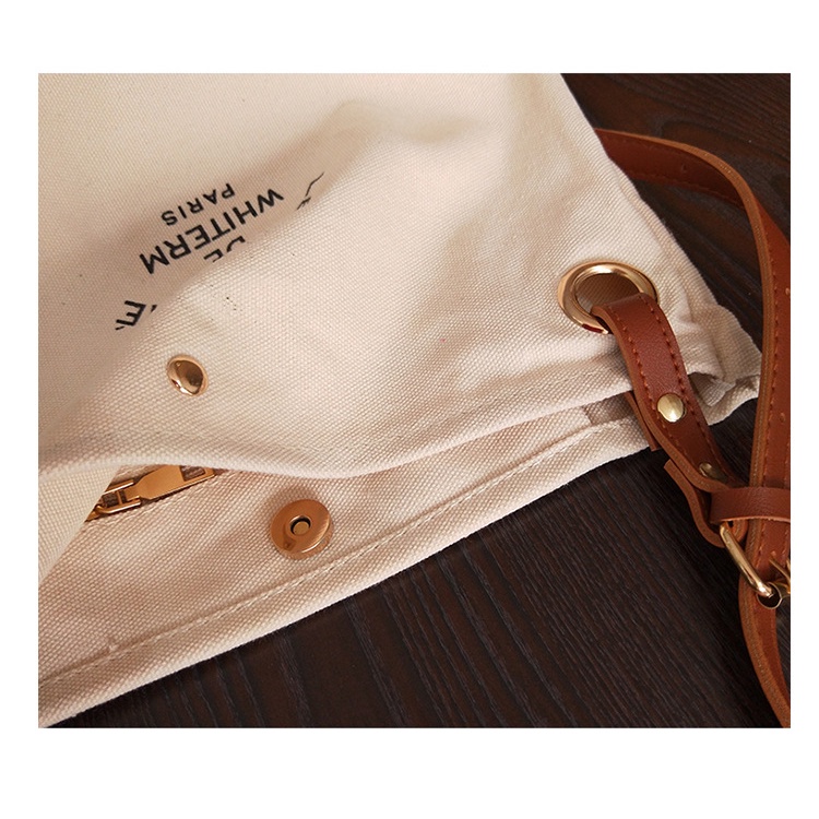 ❀ Chingu ❀ TW009 Tas Kanvas Vintage Le Marche Fashion Shoulder Bag Elegan Tas Bahu Desain Simpel Retro