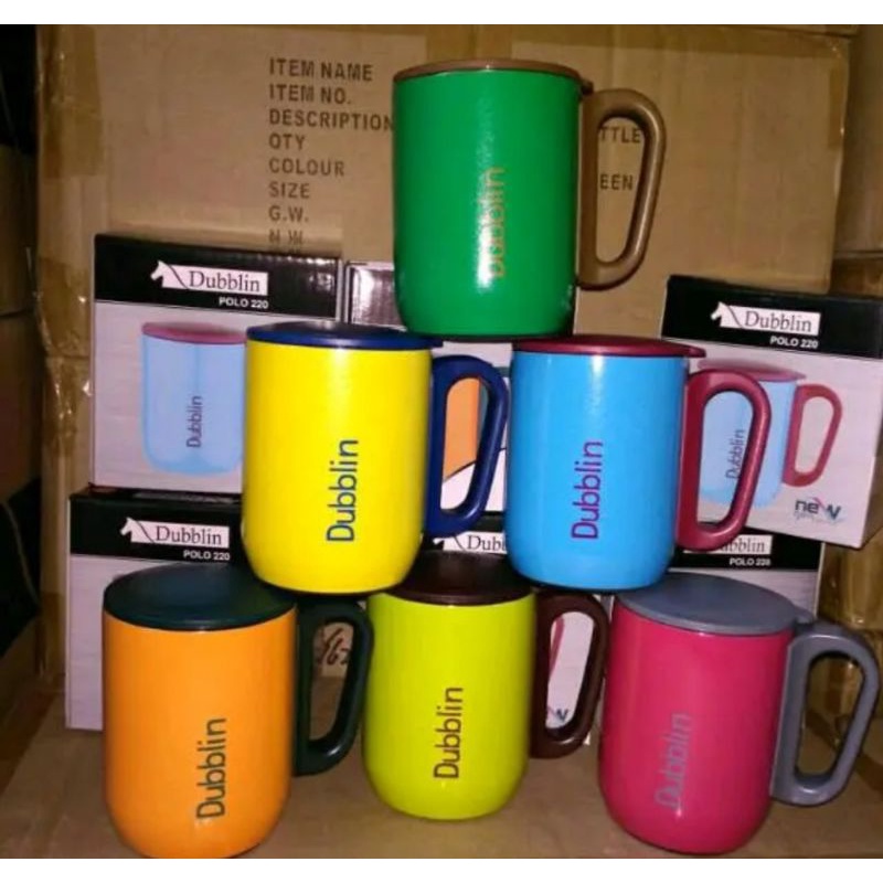 Mug Gelas Cangkir Tahan Panas DUBBLIN 220ml Stainless