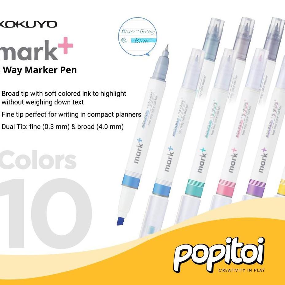 

Kejutan Terbaik KOKUYO Mark+ TWO WAY Highlighter Marker Pen