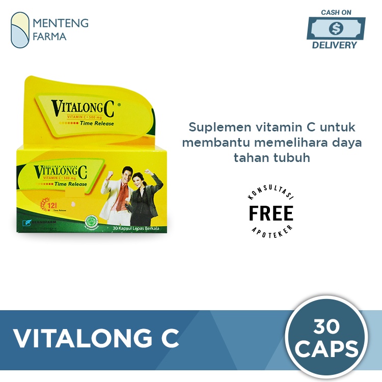 Vitalong C 30 Kapsul - Suplemen Vitamin C Daya Tahan Tubuh