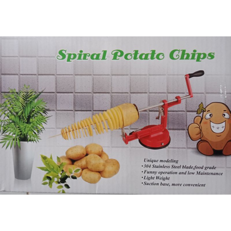 Pemotong kentang spiral potato slicer