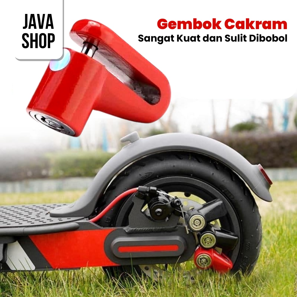 JAVASHOP Gembok Kunci Cakram Motor Sepeda Kuat  Pengaman Anti Maling