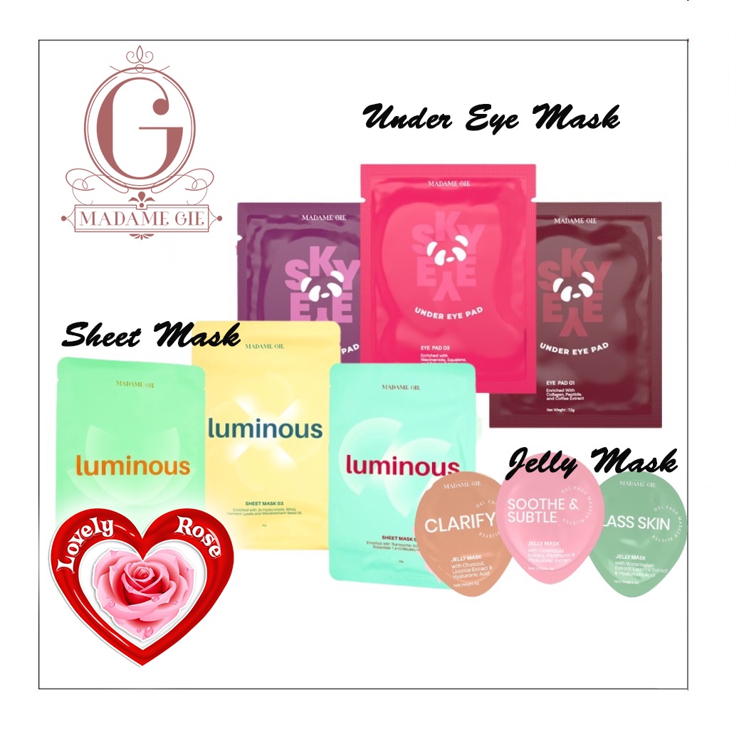 Jual MADAME GIE LUMINOUS SHEET MASK JELLY MASK UNDER EYE PAD