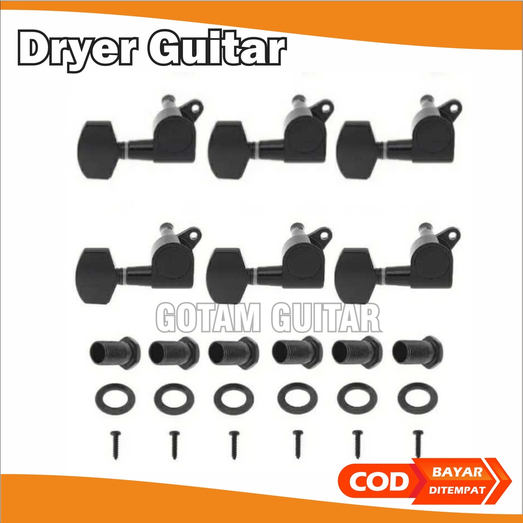 Puteran Gitar listrik Sejajar Dryer grover gitar elektrik sejajar Tuning peg machine sejajar