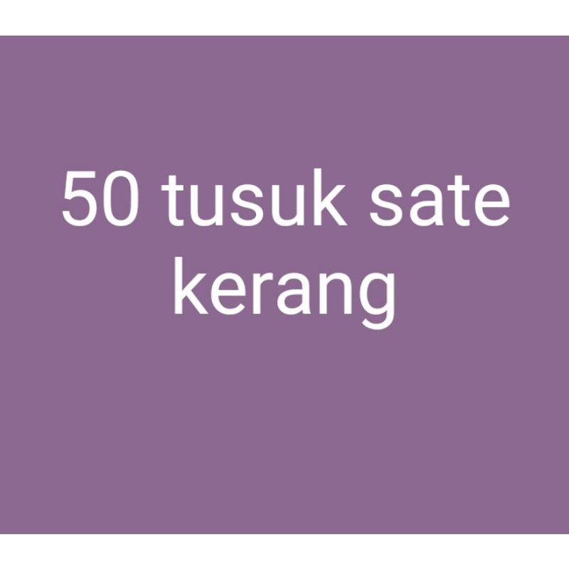 

sate kerang 50 tusuk