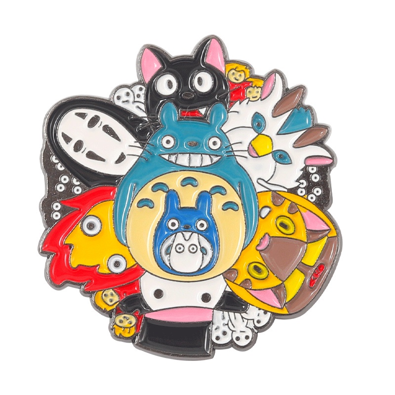 Bros Pin Enamel Bentuk Kartun Kucing Bahan Metal Untuk Jaket Denim