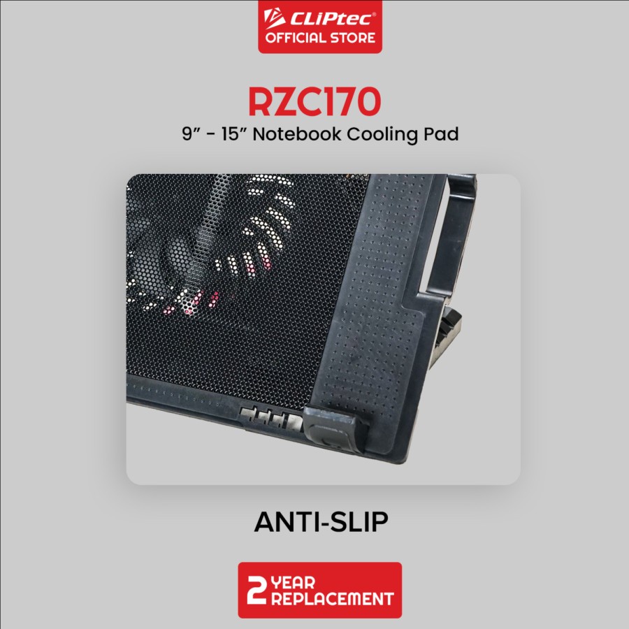 Cooling Pad Exclusive Notebook Adjustable Ergostand 14&quot; CLIPtec RZC170 ORIGINAL