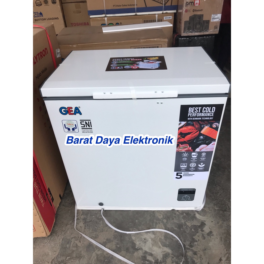 FREEZER GEA AB208 R CHEST FREEZER BOX 208 L LEMARI PEMBEKU 210 LITER