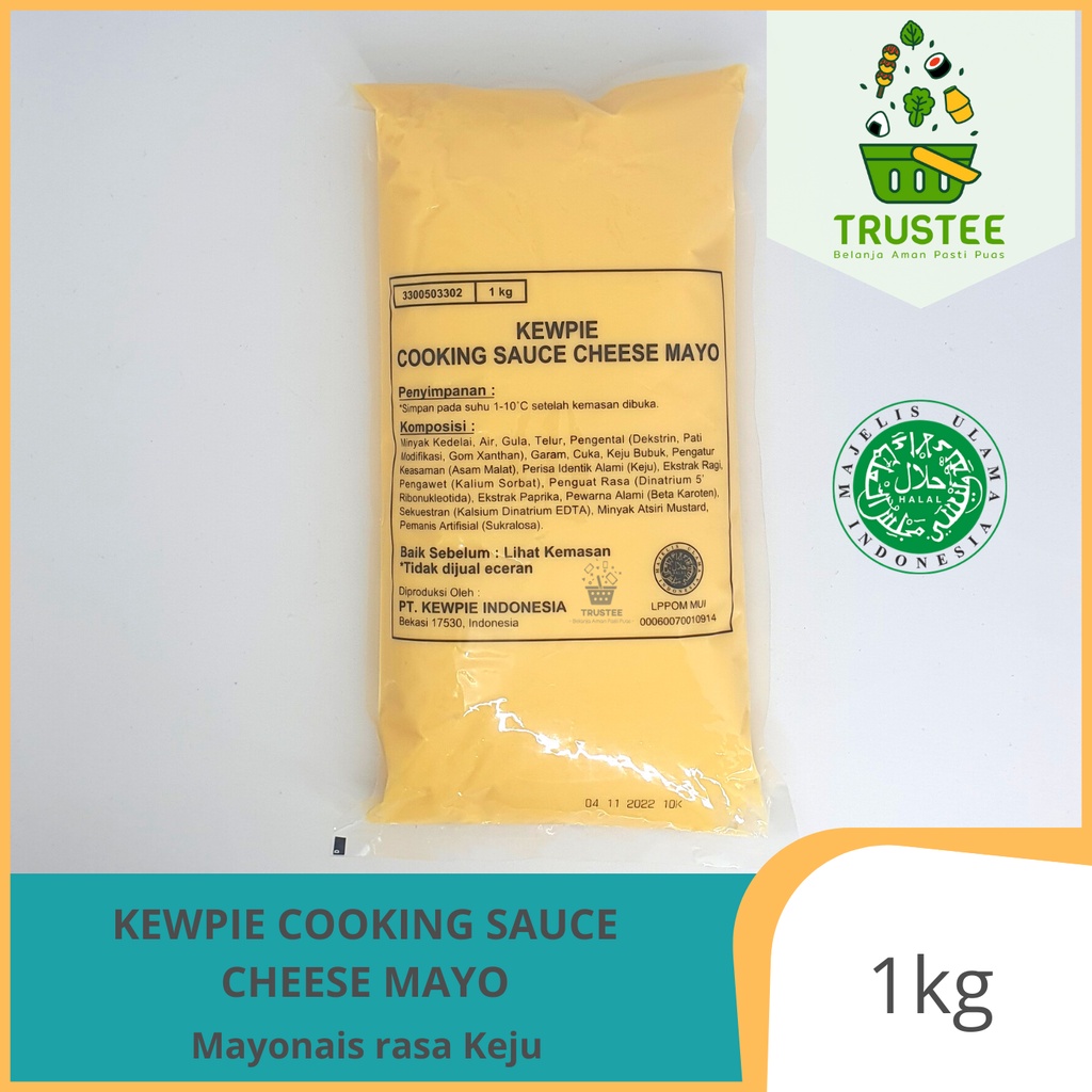 Kewpie Cooking Sauce Cheese Mayo / Saus Mayonnaise Keju HALAL 1kg