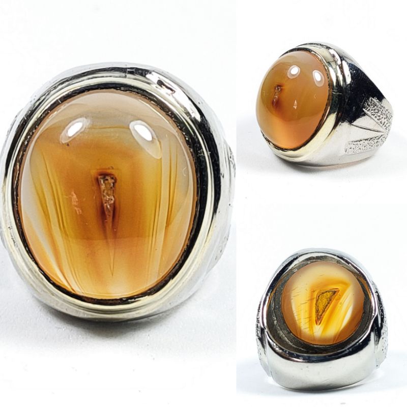BATU AKIK COMBONG SAGA JANTAN NATURAL CHALCEDONY KODE 02223