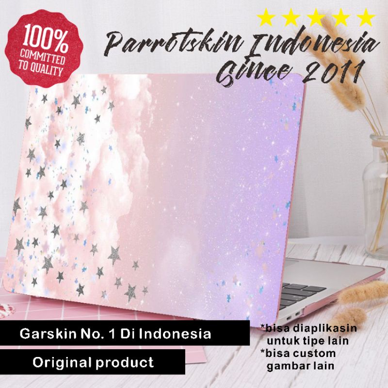 Skin Garskin Sticker Stiker Laptop Asus Acer Hp Macbook Lenovo Infinix Redmibook dll Premium All tipe case PURPLE SHINE